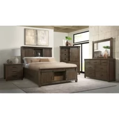 Jack 7 Drawer Dresser With Mirror Set Walnut - Picket House Furnishings