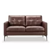 Tangelo Leather Loveseat Brown - Abbyson Living