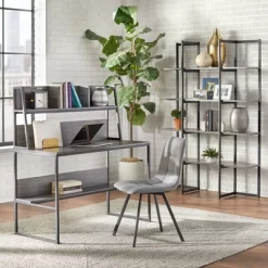 Vermillion Desk With Hutch Black/Gray - Buylateral -Home Style Deals Store GUEST f426639e dd9e 4096 be7c 28bc4cc0e16c