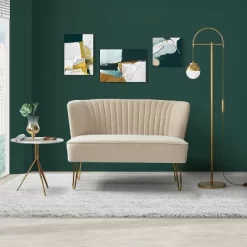 Ainhoa 45" Contemporary Solid And Manufactured Wooden Frame Loveseat | ARTFUL LIVING DESIGN -Home Style Deals Store GUEST f49e08a1 72b8 47fa 9a84 8a4520984a69