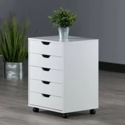 Halifax 5 Drawer Cabinet With Casters White - Winsome -Home Style Deals Store GUEST f53730fe 4b96 4e28 9f17 24998ca1225e