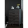 Cindi Sleigh 5 Drawer Chest Dark Gray - Abbyson Living