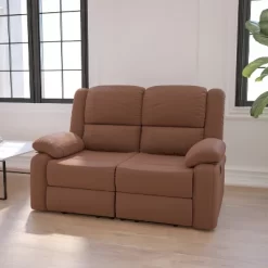 Flash Furniture Harmony Series Loveseat With Two Built-In Recliners