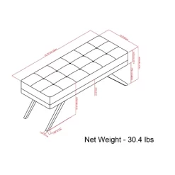 48" Keenan Mid Century Ottoman Bench Faux Air Leather - Wyndenhall 13 48" Keenan Mid Century Ottoman Bench Faux Air Leather - Wyndenhall -Home Style Deals Store GUEST f7de99e4 b8e2 4df8 9d76 766d1ac99238