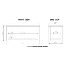 Savannah Bench Ivory With Natural Wood Top - Bolton Furniture -Home Style Deals Store GUEST f988b175 6b76 445e 947e e696891591c3