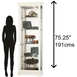 Howard Miller 680674 Howard Miller Brantley Iv Curio Cabinet 680674 Aged Linen