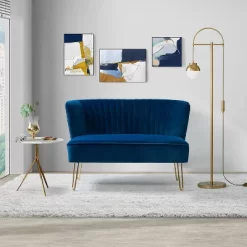 Ainhoa 45" Contemporary Solid And Manufactured Wooden Frame Loveseat | ARTFUL LIVING DESIGN -Home Style Deals Store GUEST fa126538 568d 45e2 83da c6057229ac67