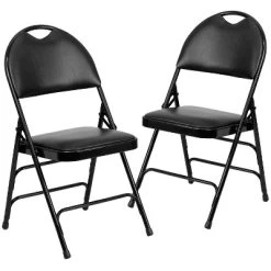 Flash Furniture 2 Pack HERCULES Series Extra Large Ultra-Premium Triple Braced Metal Folding Chair With Easy-Carry Handle -Home Style Deals Store GUEST fc76b844 ede2 43f8 acae 673f8393c78e