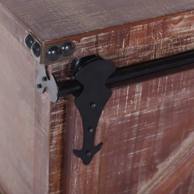 Graham Cart Cabinet Natural/Black - Stylecraft 6 Graham Cart Cabinet Natural/Black - Stylecraft - Image 6