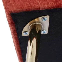 29.5" Modern Chenille Accent Armchair With Gold Metal Legs And Throw Pillow - ModernLuxe -Home Style Deals Store GUEST fd73a1ae 2537 48d8 abdd 5778efdf5e23