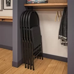 Set Of 4 Triple Braced Commercial Xl Comfort Padded Metal Folding Chair Black - Room & Joy -Home Style Deals Store GUEST fda903cb 5344 45b5 b13e be49d0889fc2