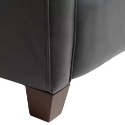 Elm Lane Livorno Gray Genuine Leather Recliner Chair Modern Armchair Comfortable Push Manual Reclining Footrest Tufted For Bedroom Living Room Reading -Home Style Deals Store GUEST fe83bd38 4b46 42bf abdf d878677b7aa0