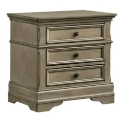 3pc Kritan Bed With 2 Nightstands Antique Warm Gray - HOMES: Inside + Out -Home Style Deals Store GUEST fedcc18d 0e8a 4dac 8e73 a5d5633ef83b