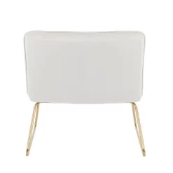 Casper Contemporary Upholstered Accent Chair Gold/Cream - LumiSource -Home Style Deals Store GUEST ff41eb32 e573 411c a2aa 750cf77626d3