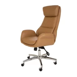 Mid-Century Modern Air Leatherette Adjustable Swivel High Back Office Chair - Glitzhome -Home Style Deals Store GUEST ff969221 0bec 4656 bb7a 2b230e3dd5f9